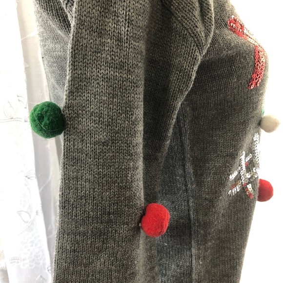 🎄  Kismet Grey Christmas sweater Xmas #Selfie SZ S - Picture 5 of 9